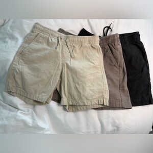 Boys Neutral Tone Linen Shorts - Beige, Taupe, Black